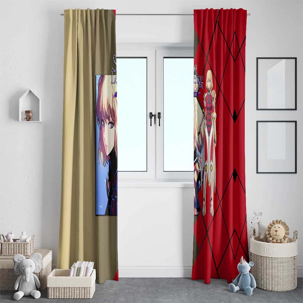 Cha Hae-In Solo Leveling Window Curtain with Combat Pose and Intense Action Design - The Mazicc