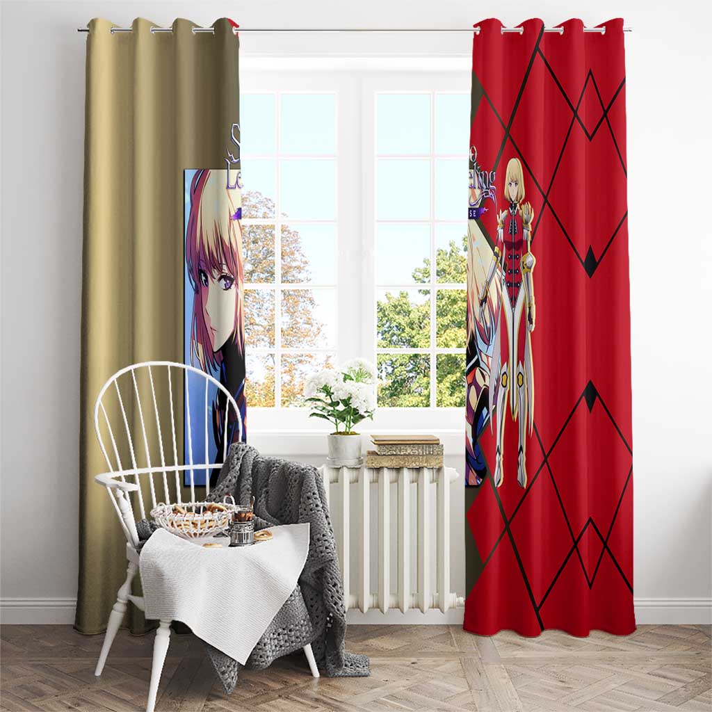 Cha Hae-In Solo Leveling Window Curtain with Combat Pose and Intense Action Design - The Mazicc