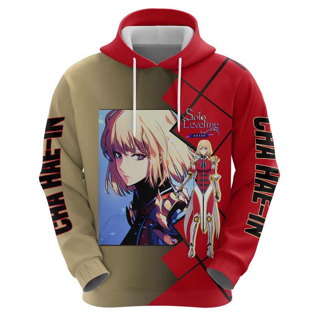Cha Hae-In Solo Leveling Zip Hoodie with Combat Pose and Intense Action Design - The Mazicc