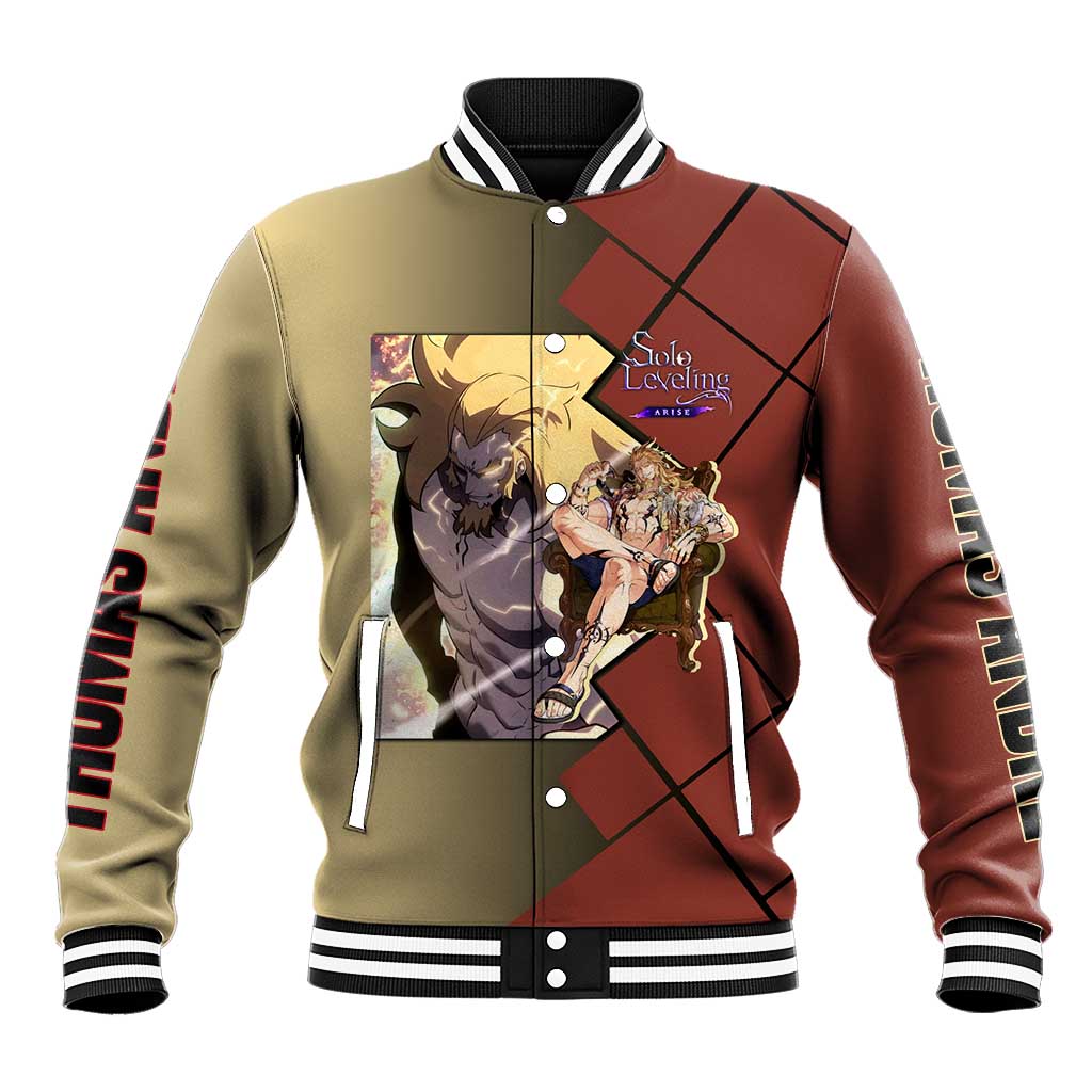 Thomas Andre Solo Leveling Baseball Jacket with Titan Form and Powerful Combat Pose Design - The Mazicc