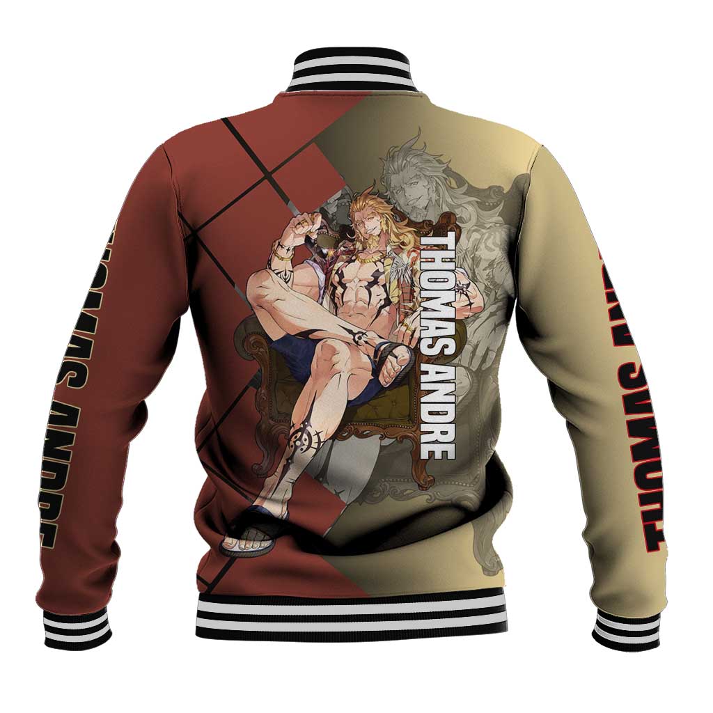 Thomas Andre Solo Leveling Baseball Jacket with Titan Form and Powerful Combat Pose Design - The Mazicc