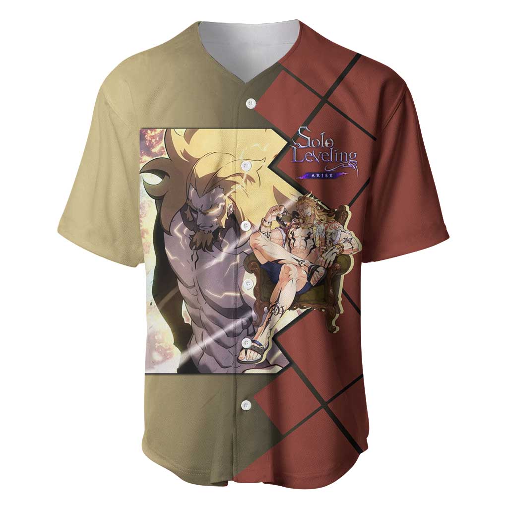 Thomas Andre Solo Leveling Baseball Jersey with Titan Form and Powerful Combat Pose Design - The Mazicc