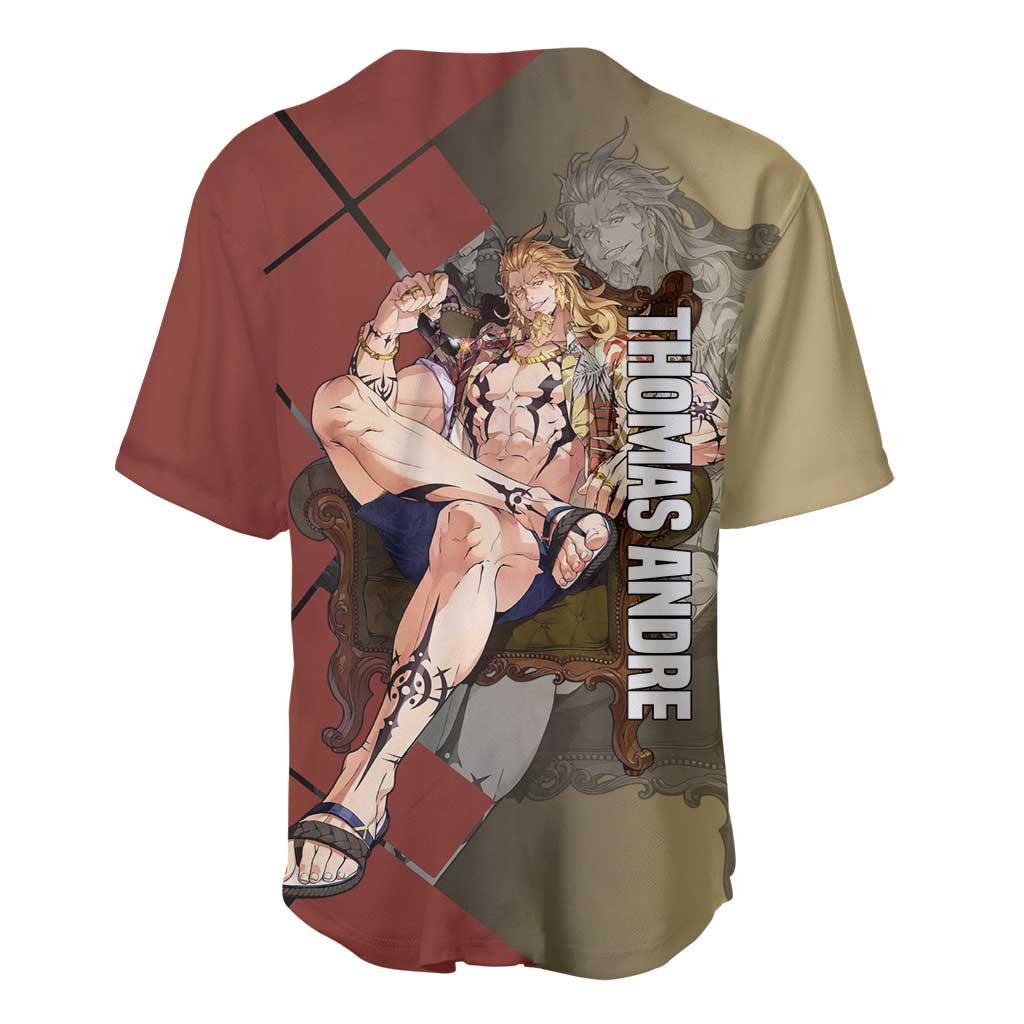 Thomas Andre Solo Leveling Baseball Jersey with Titan Form and Powerful Combat Pose Design - The Mazicc