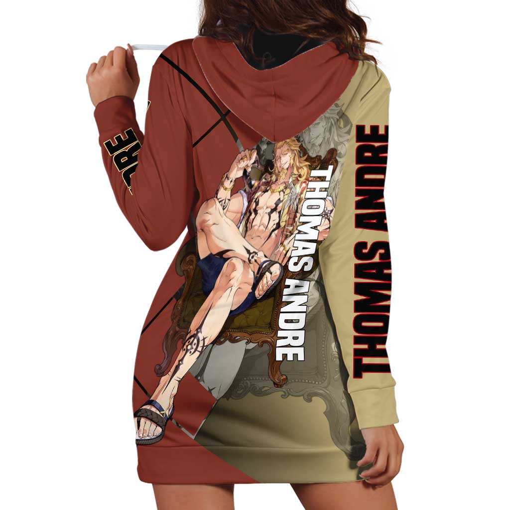 Thomas Andre Solo Leveling Hoodie Dress with Titan Form and Powerful Combat Pose Design - The Mazicc