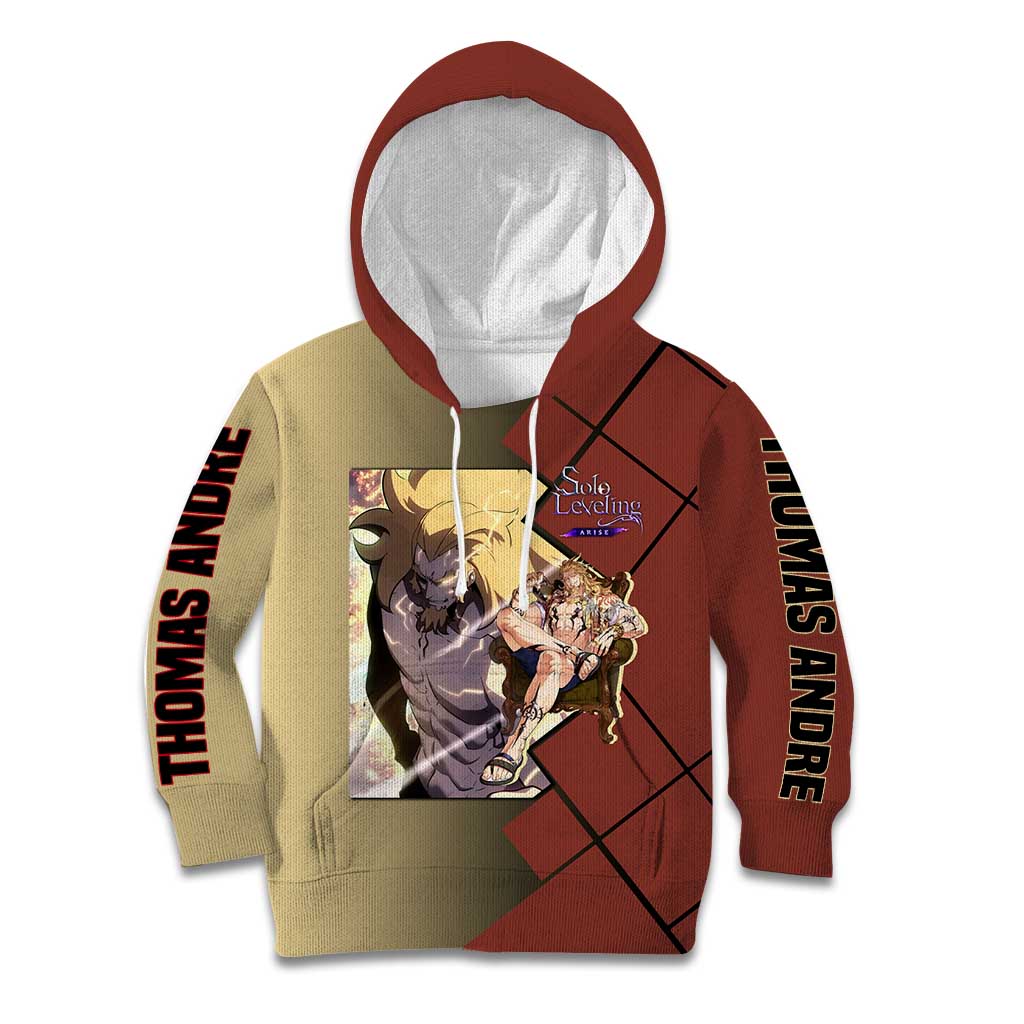 Thomas Andre Solo Leveling Kid Hoodie with Titan Form and Powerful Combat Pose Design - The Mazicc