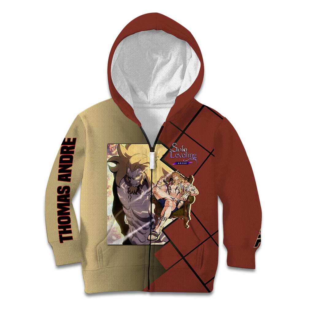 Thomas Andre Solo Leveling Kid Hoodie with Titan Form and Powerful Combat Pose Design - The Mazicc