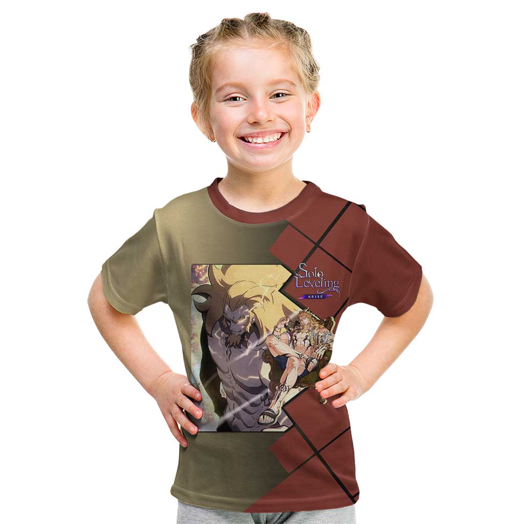 Thomas Andre Solo Leveling Kid T Shirt with Titan Form and Powerful Combat Pose Design - The Mazicc