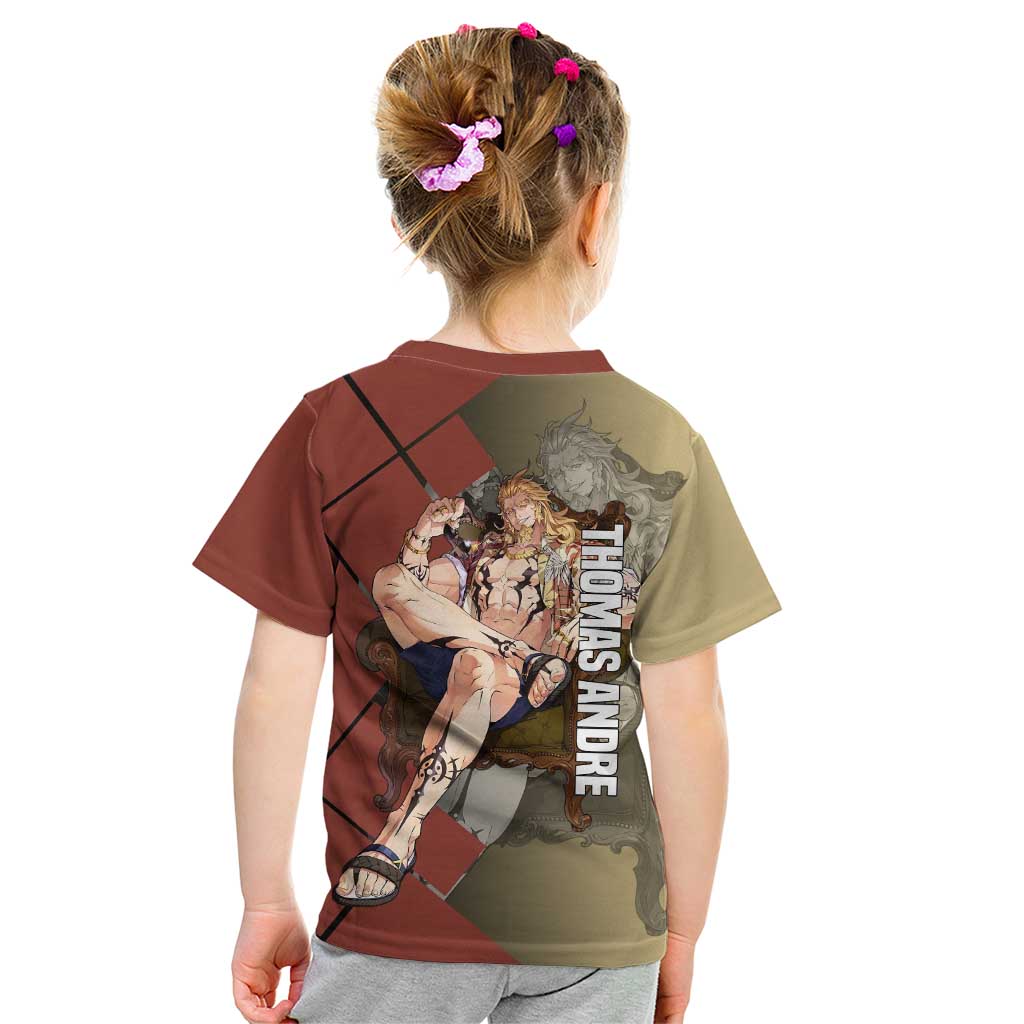 Thomas Andre Solo Leveling Kid T Shirt with Titan Form and Powerful Combat Pose Design - The Mazicc