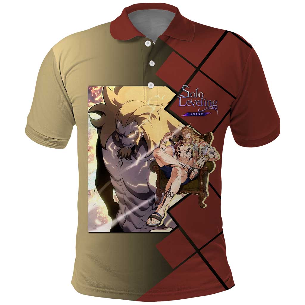 Thomas Andre Solo Leveling Polo Shirt with Titan Form and Powerful Combat Pose Design - The Mazicc