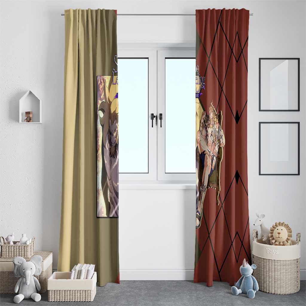 Thomas Andre Solo Leveling Window Curtain with Titan Form and Powerful Combat Pose Design - The Mazicc