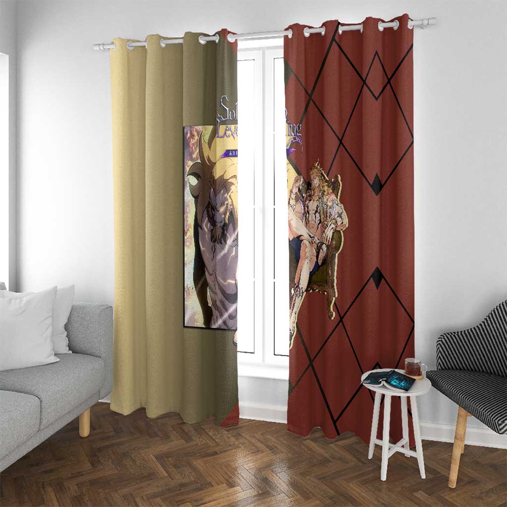 Thomas Andre Solo Leveling Window Curtain with Titan Form and Powerful Combat Pose Design - The Mazicc