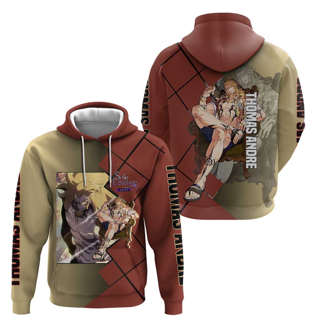 Thomas Andre Solo Leveling Zip Hoodie with Titan Form and Powerful Combat Pose Design - The Mazicc