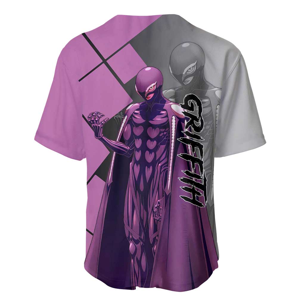 Griffith Berserk Baseball Jersey with White Falcon Armor and Strategic Battle Pose Design - The Mazicc