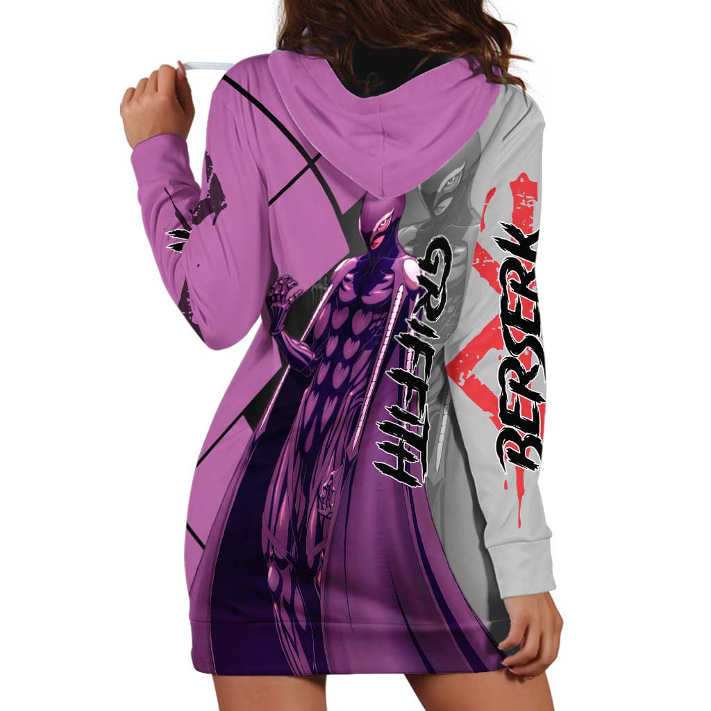 Griffith Berserk Hoodie Dress with White Falcon Armor and Strategic Battle Pose Design - The Mazicc