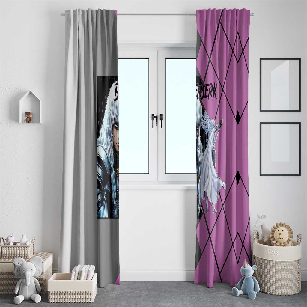 Griffith Berserk Window Curtain with White Falcon Armor and Strategic Battle Pose Design - The Mazicc