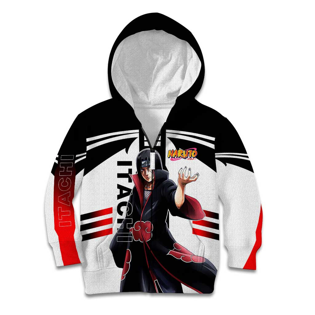 Itachi Uchiha Naruto Kid Hoodie with Sharingan Eyes and Dark Ninja Shadow Design - The Mazicc