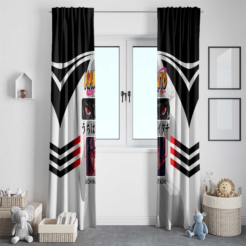 Itachi Uchiha Naruto Window Curtain with Sharingan Eyes and Dark Ninja Shadow Design - The Mazicc