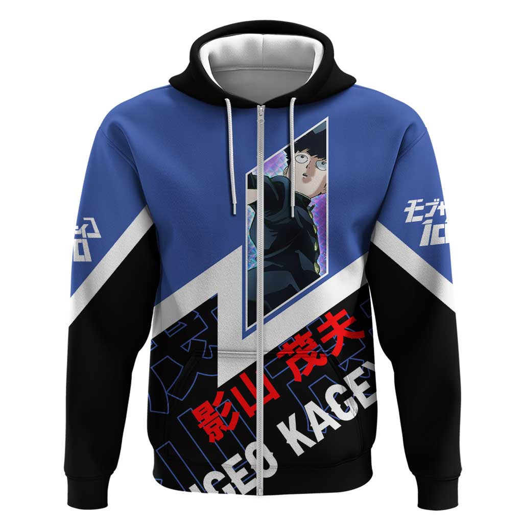 Mob Psycho 100 Hoodie with Shigeo Kageyama and Spirit Aura Anime Design - The Mazicc