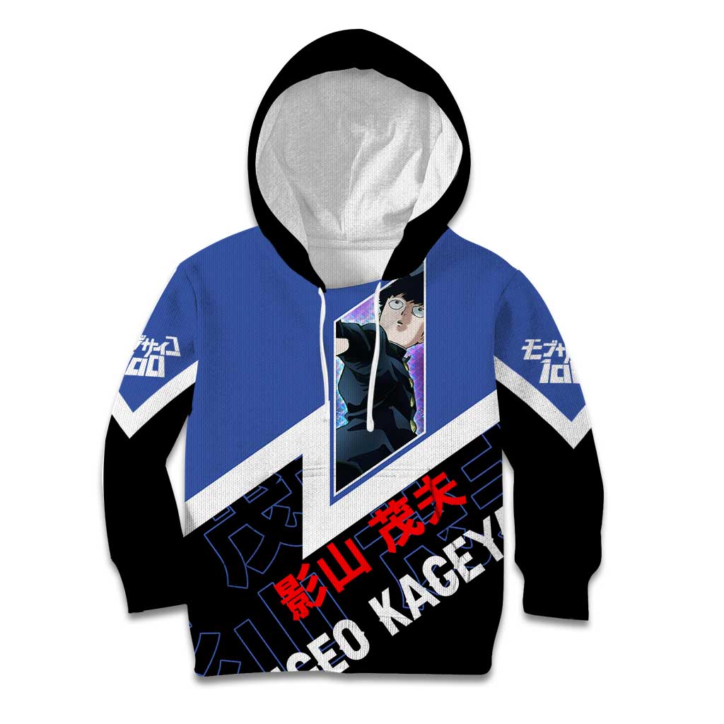 Mob Psycho 100 Kid Hoodie with Shigeo Kageyama and Spirit Aura Anime Design - The Mazicc