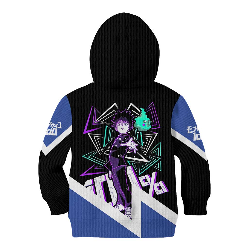 Mob Psycho 100 Kid Hoodie with Shigeo Kageyama and Spirit Aura Anime Design - The Mazicc
