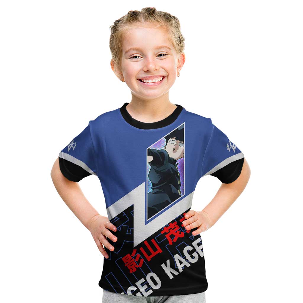 Mob Psycho 100 Kid T Shirt with Shigeo Kageyama and Spirit Aura Anime Design - The Mazicc