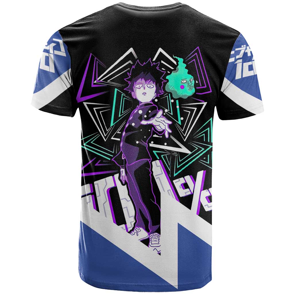 Mob Psycho 100 T Shirt with Shigeo Kageyama and Spirit Aura Anime Design - The Mazicc