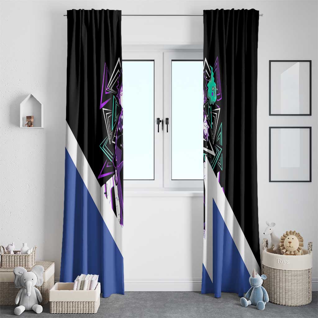 Mob Psycho 100 Window Curtain with Shigeo Kageyama and Spirit Aura Anime Design - The Mazicc
