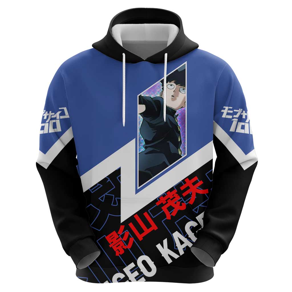 Mob Psycho 100 Zip Hoodie with Shigeo Kageyama and Spirit Aura Anime Design - The Mazicc