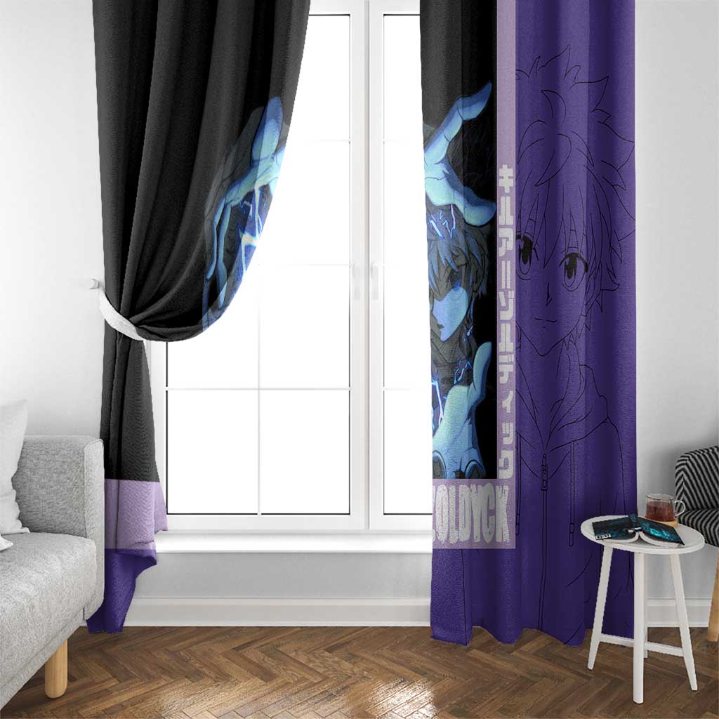 Killua Zoldyck Window Curtain with Electric Aura and Assassin Eyes Anime Design - The Mazicc