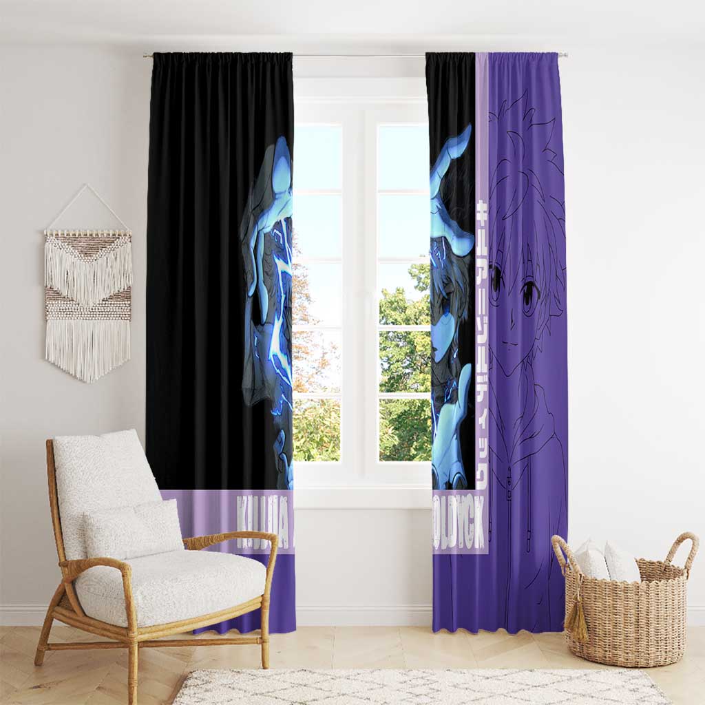 Killua Zoldyck Window Curtain with Electric Aura and Assassin Eyes Anime Design - The Mazicc