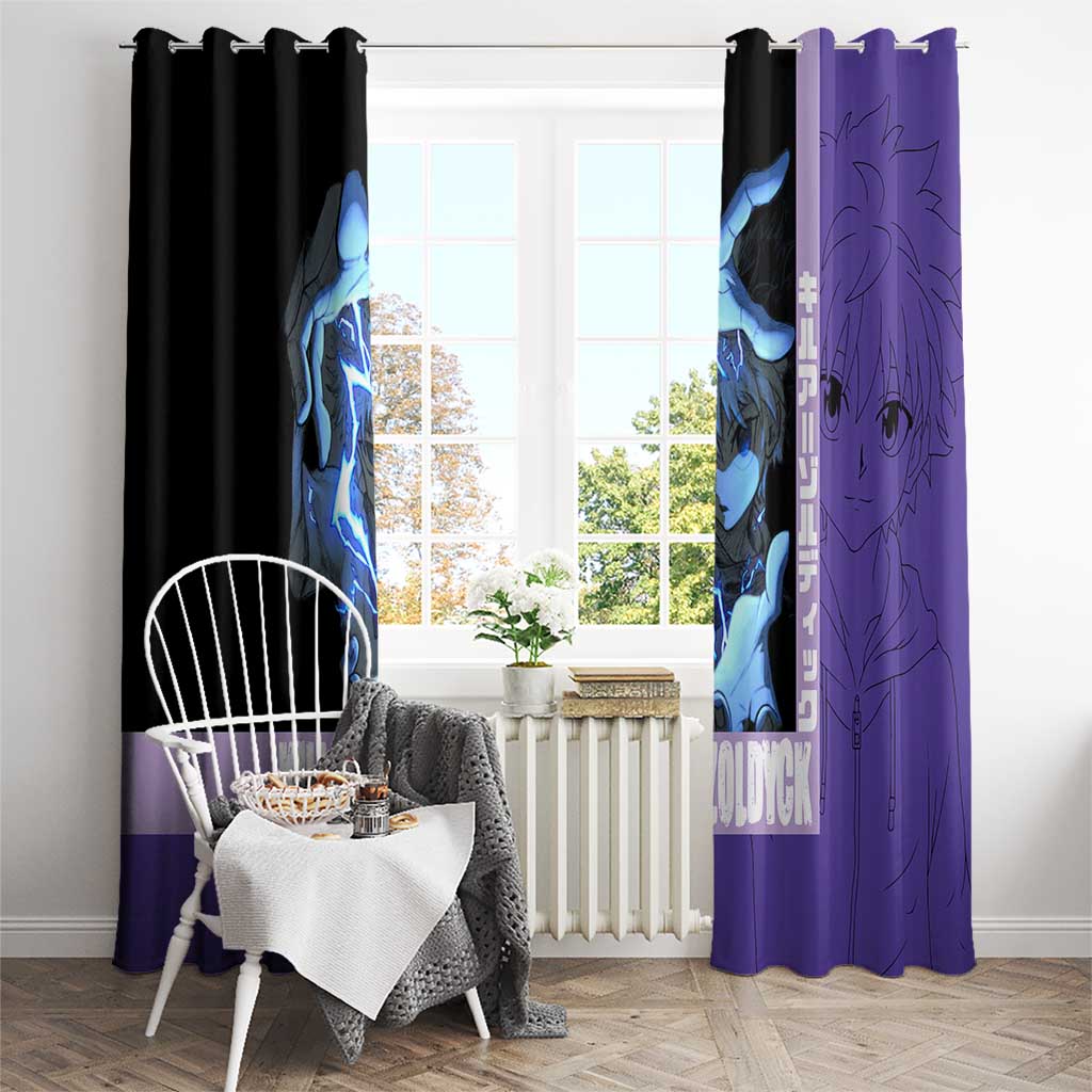 Killua Zoldyck Window Curtain with Electric Aura and Assassin Eyes Anime Design - The Mazicc