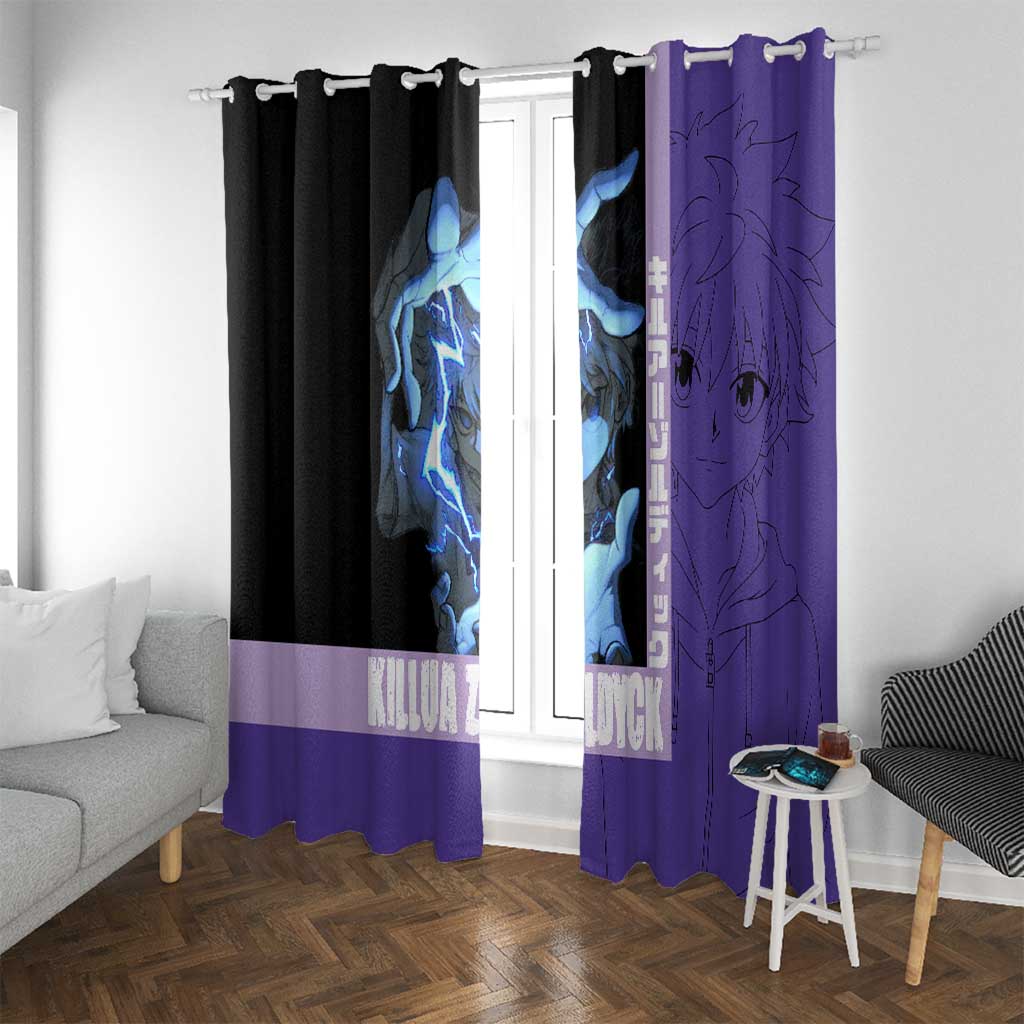 Killua Zoldyck Window Curtain with Electric Aura and Assassin Eyes Anime Design - The Mazicc