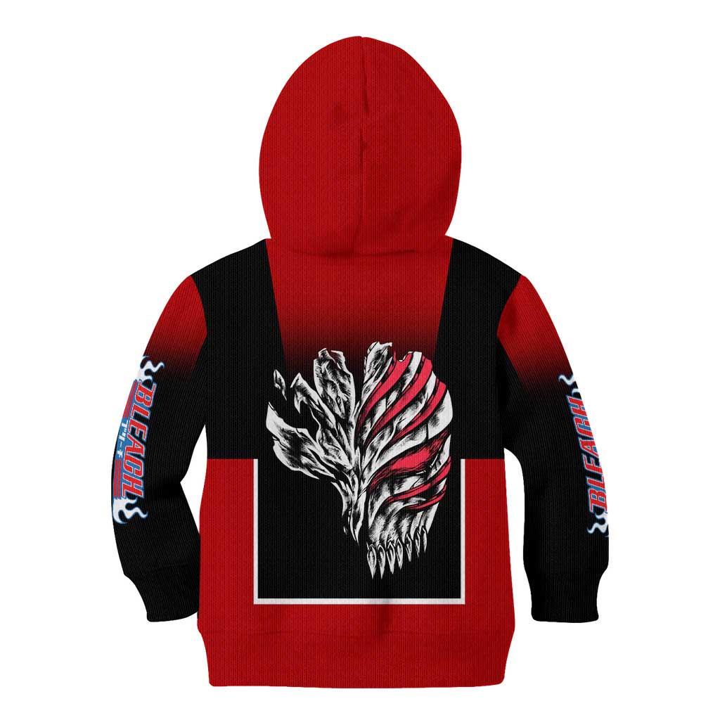 Bleach Ichigo Kurosaki Kid Hoodie with Hollow Mask and Manga Panel Design - The Mazicc