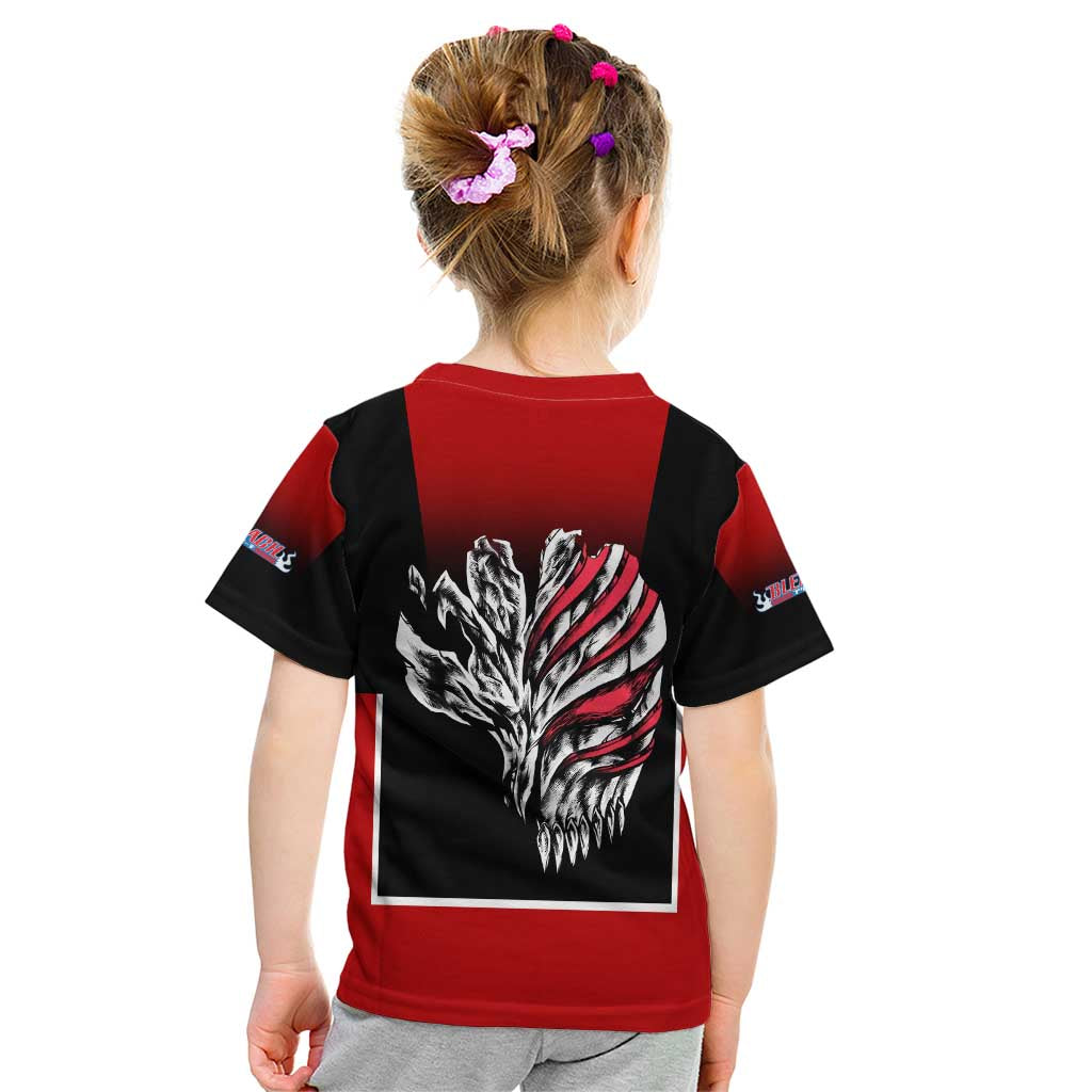 Bleach Ichigo Kurosaki Kid T Shirt with Hollow Mask and Manga Panel Design - The Mazicc