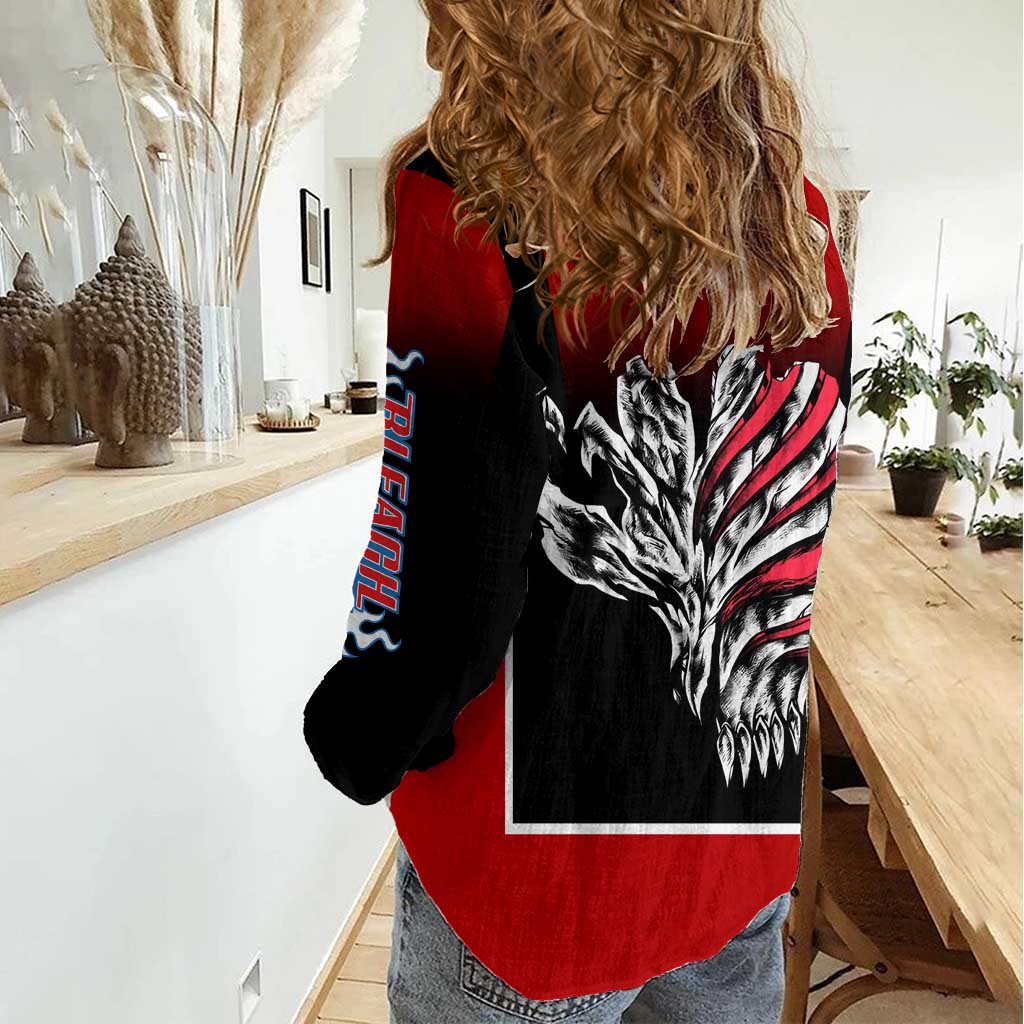 Bleach Ichigo Kurosaki Women Casual Shirt with Hollow Mask and Manga Panel Design - The Mazicc