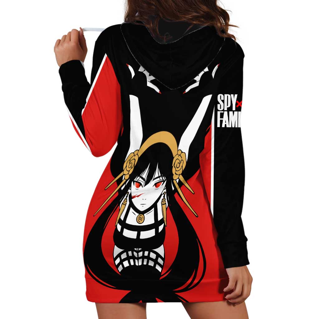 Spy x Family Yor Forger Hoodie Dress with Assassin Outfit and Red Black Anime Design - The Mazicc