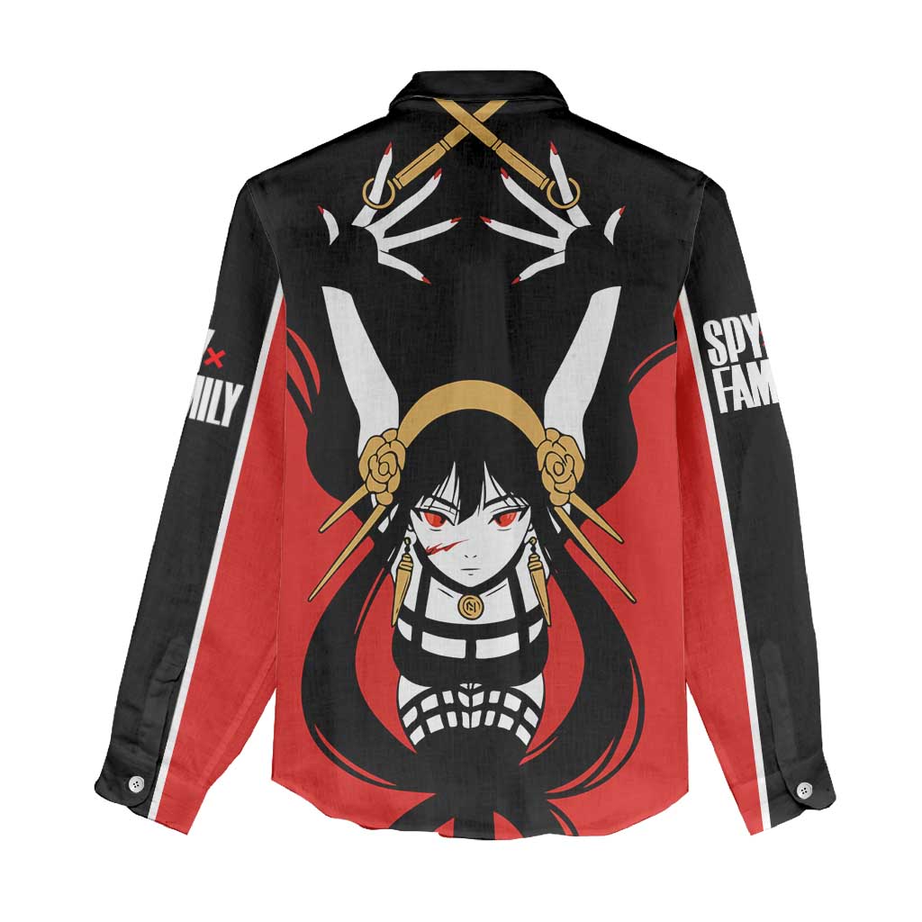 Spy x Family Yor Forger Women Casual Shirt with Assassin Outfit and Red Black Anime Design - The Mazicc