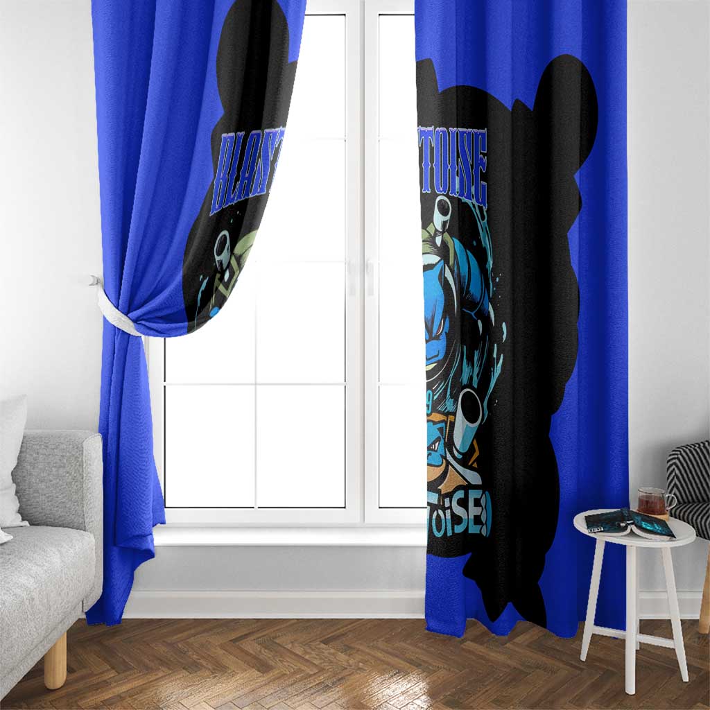Blastoise Window Curtain with Water Cannons and Retro Pokémon Graphic Design - The Mazicc