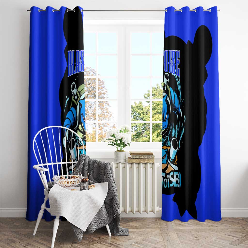 Blastoise Window Curtain with Water Cannons and Retro Pokémon Graphic Design - The Mazicc