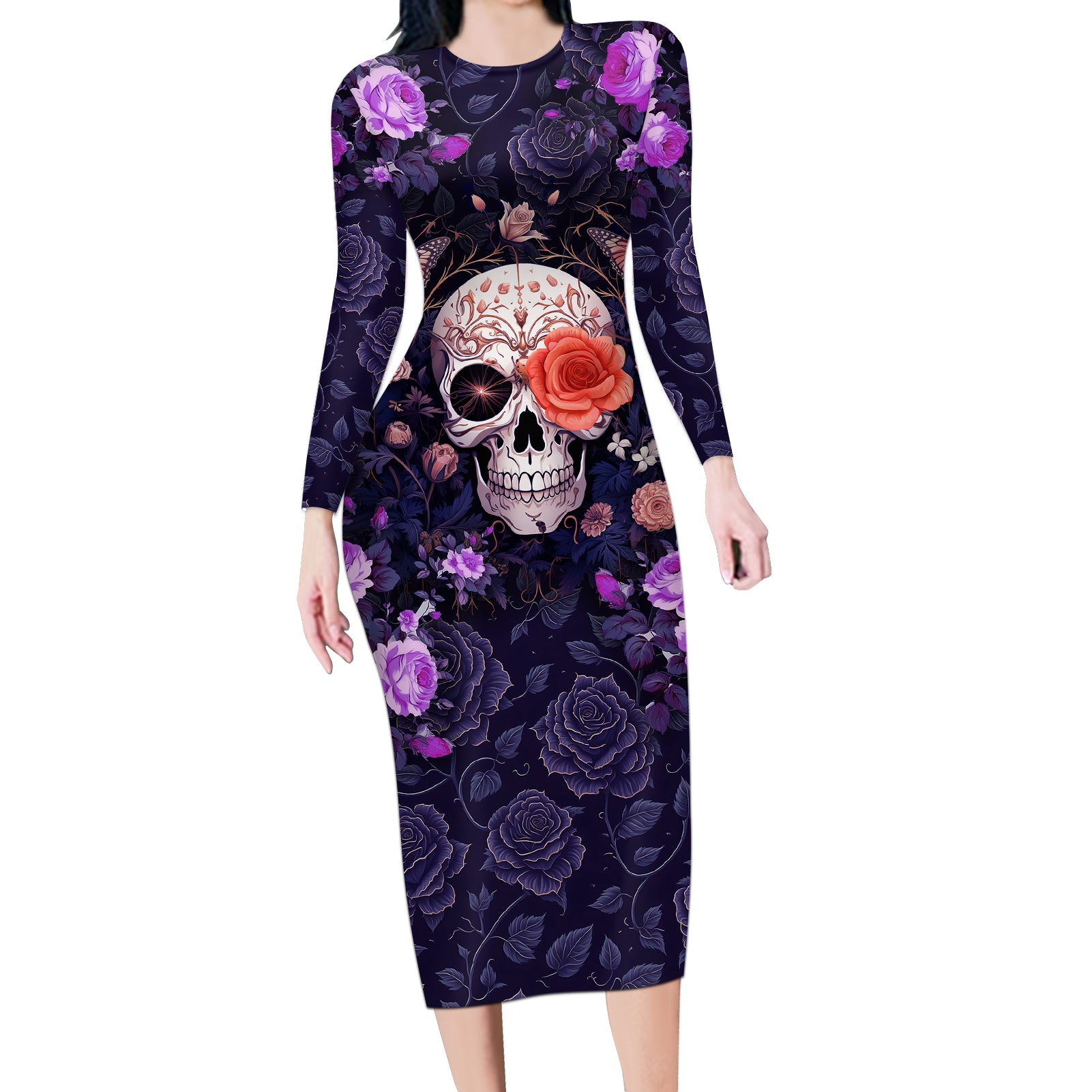 warning-this-tattooed-give-does-not-play-well-with-stupid-people-long-sleeve-bodycon-dress