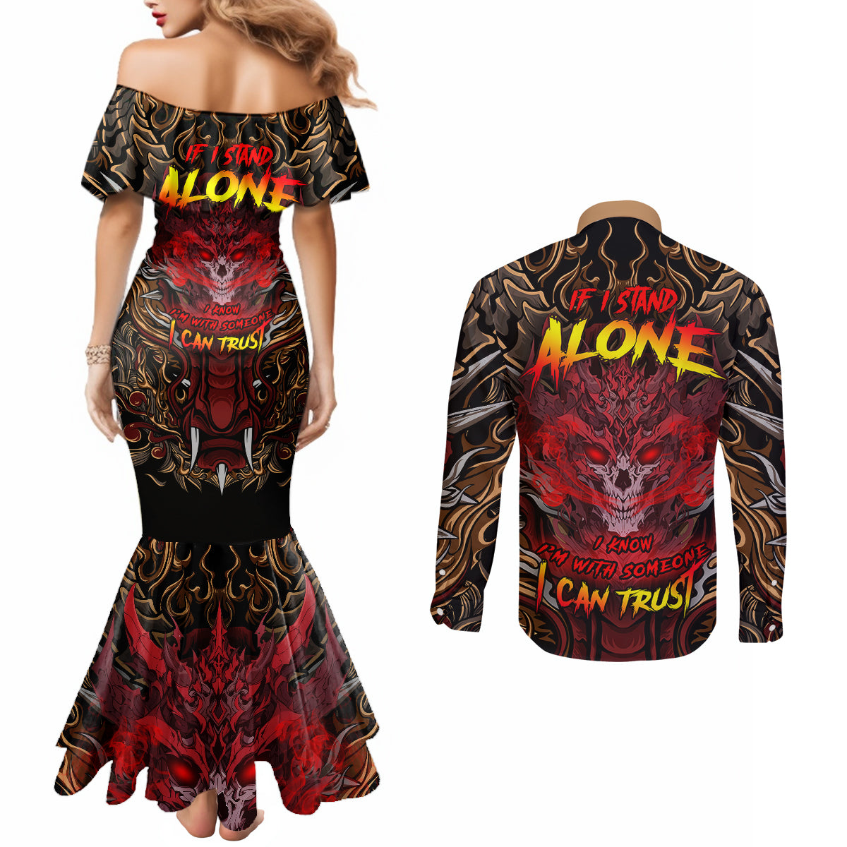 if-i-stand-alone-i-know-im-with-someone-i-can-trust-couples-matching-mermaid-dress-and-long-sleeve-button-shirts