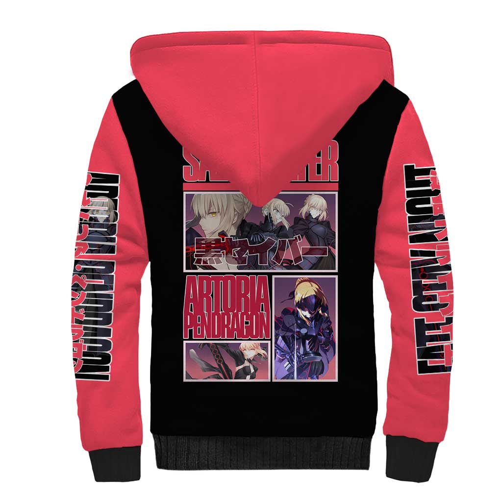Saber Alter Fate Stay Night Heaven’s Feel Sherpa Hoodie Anime Style