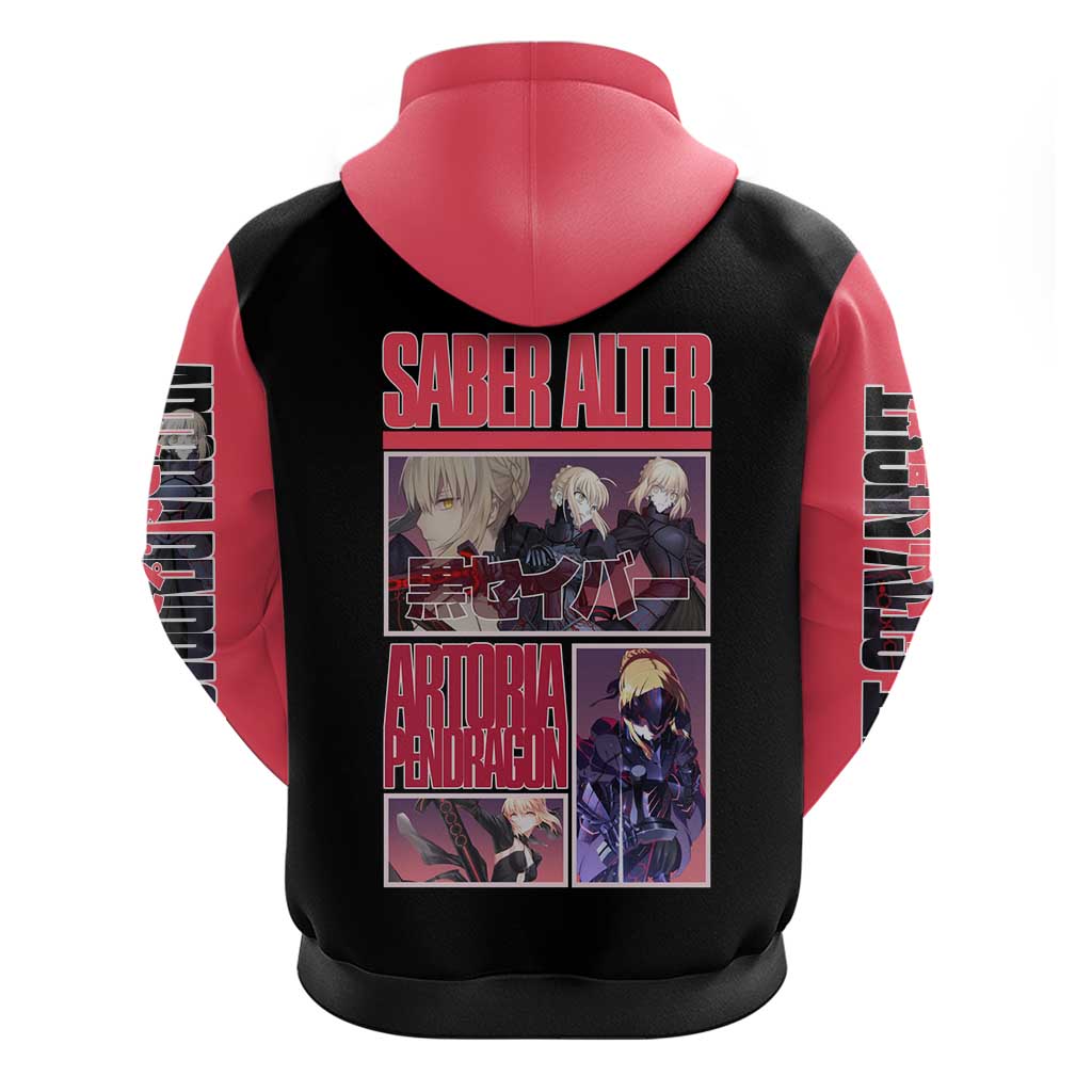 Saber Alter Fate Stay Night Heaven’s Feel Zip Hoodie Anime Style