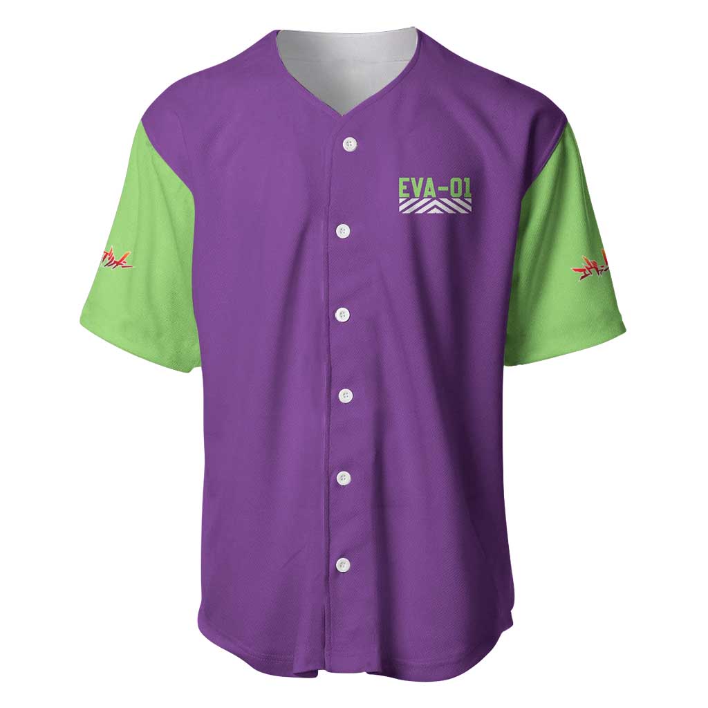 Shinji Ikari x Eva 01 Neon Genesis Evangelion Baseball Jersey Anime Style