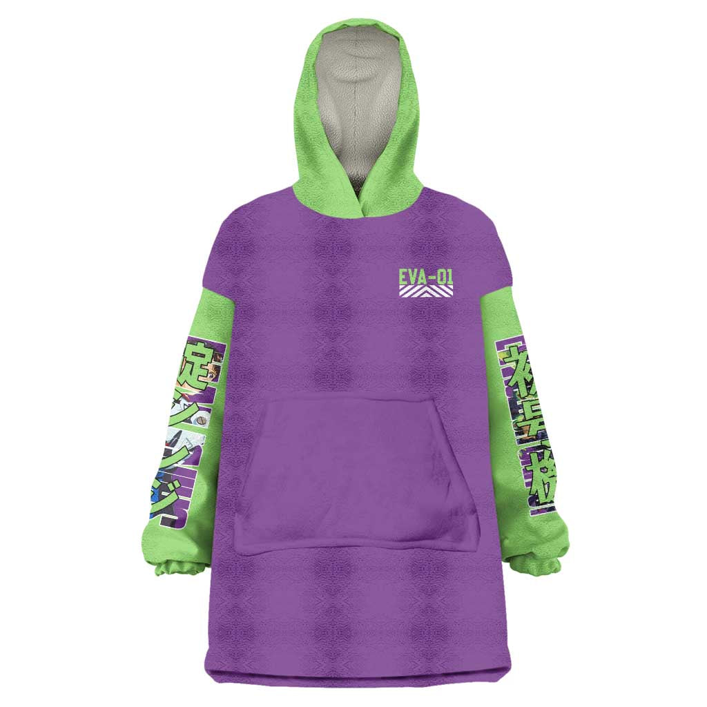 Shinji Ikari x Eva 01 Neon Genesis Evangelion Wearable Blanket Hoodie Anime Style