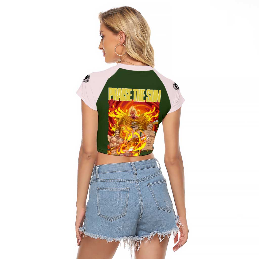 Escanor Seven Deadly Sins Raglan Cropped T Shirt Anime Style