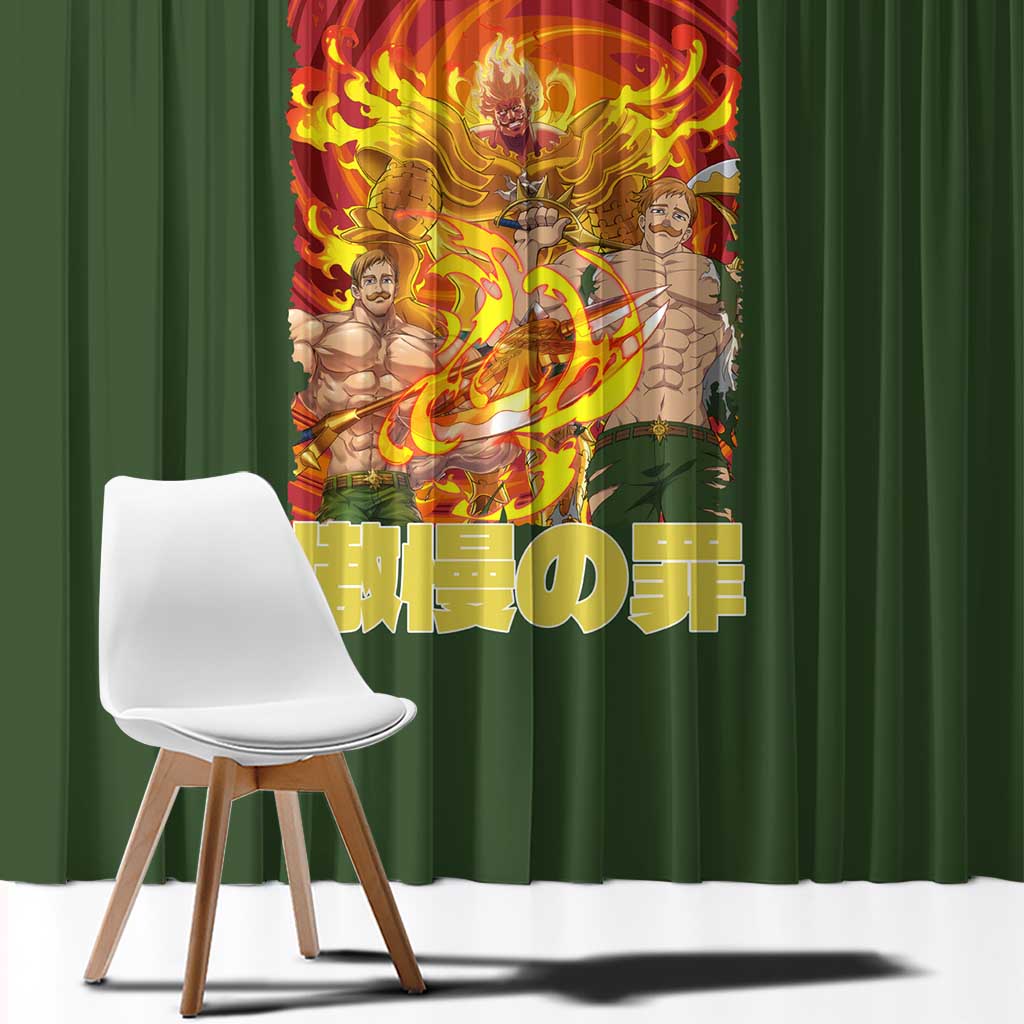 Escanor Seven Deadly Sins Window Curtain Anime Style