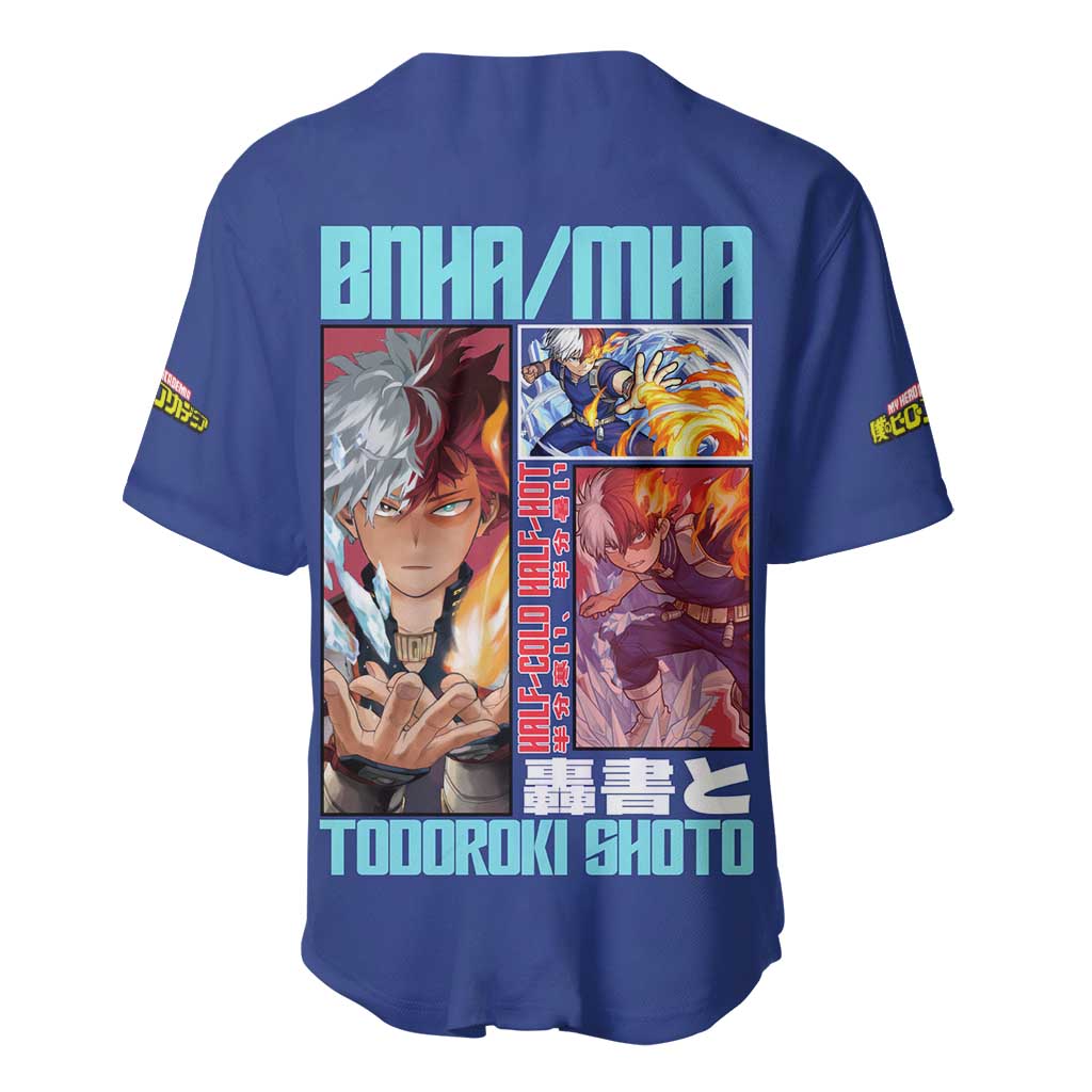 Todoroki Shoto My Hero Academia Baseball Jersey Anime Style