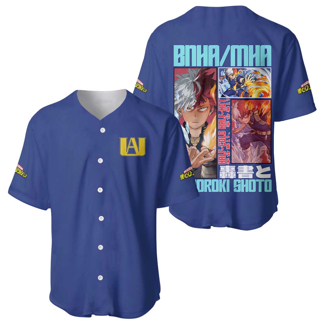 Todoroki Shoto My Hero Academia Baseball Jersey Anime Style