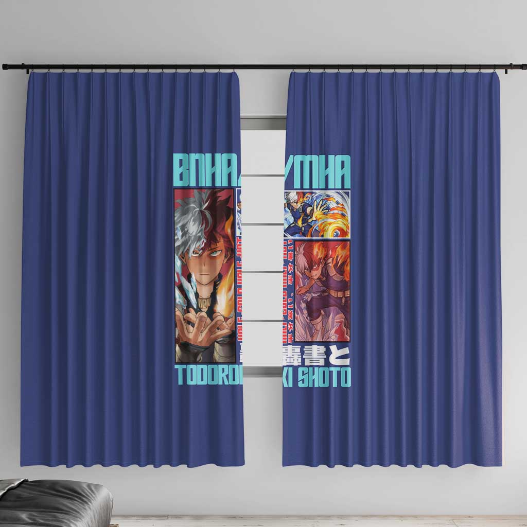 Todoroki Shoto My Hero Academia Window Curtain Anime Style